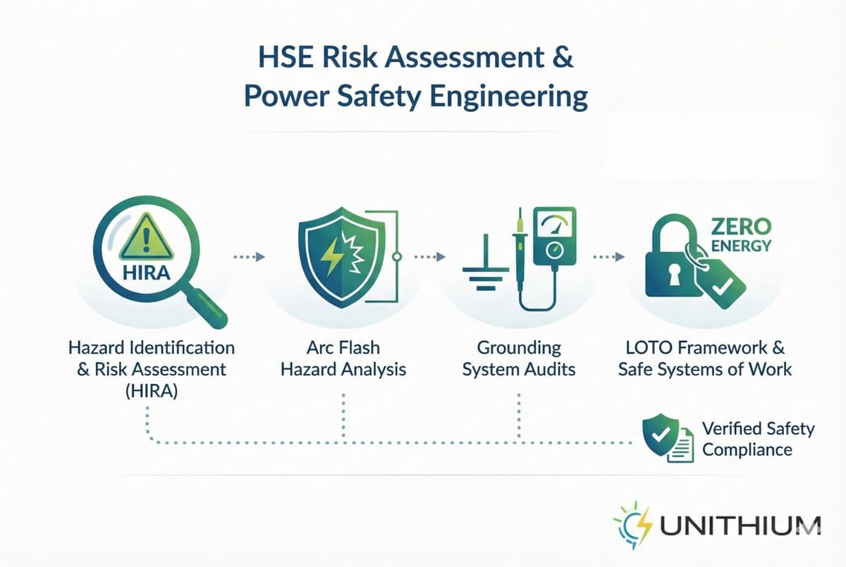 Electrical safety audit showing Hazard Identification and Risk Assessment (HIRA) protocols