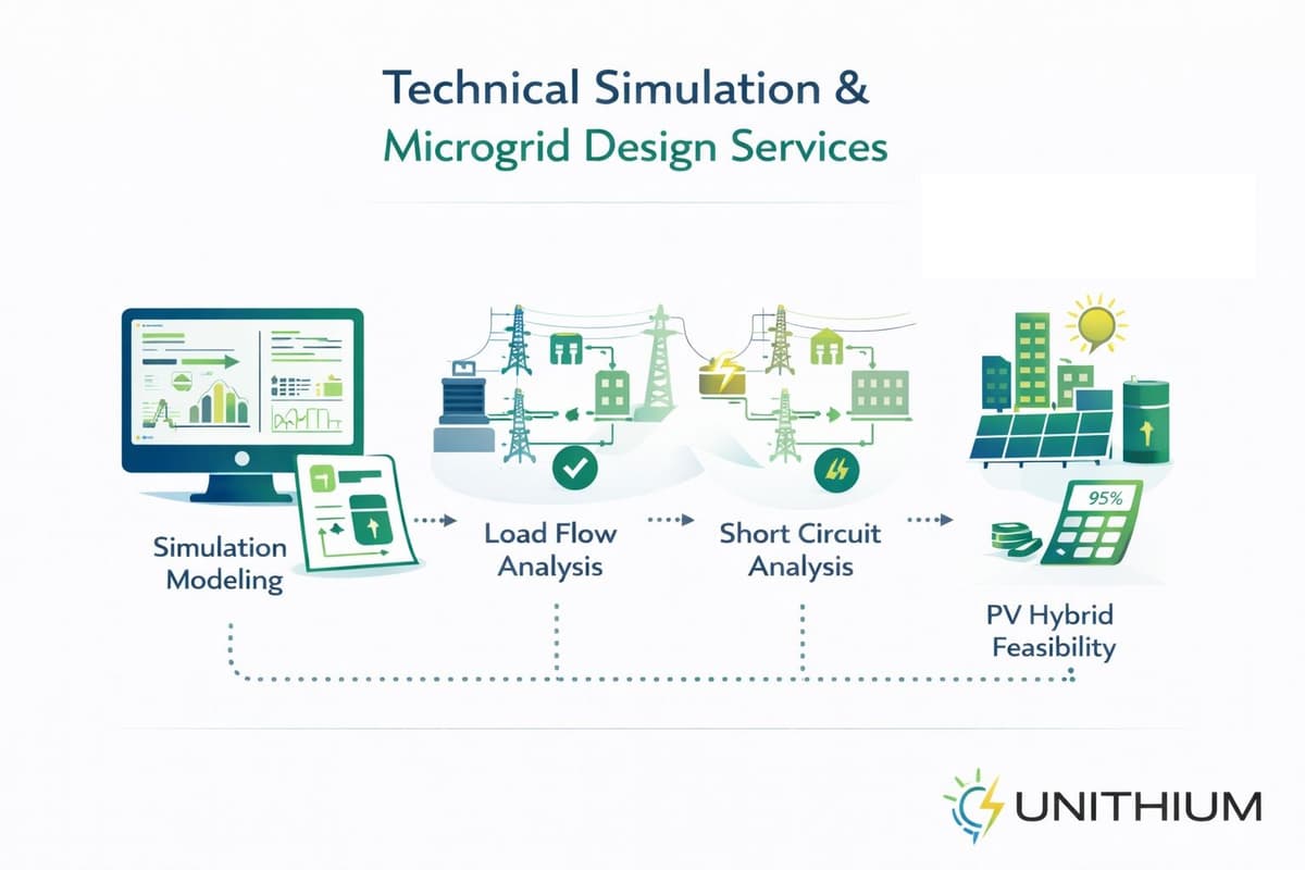 Software simulation of a microgrid load flow and short circuit analysis