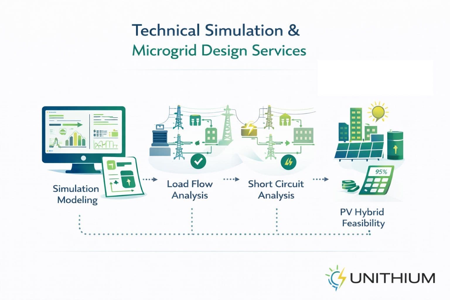Software simulation of a microgrid load flow and short circuit analysis